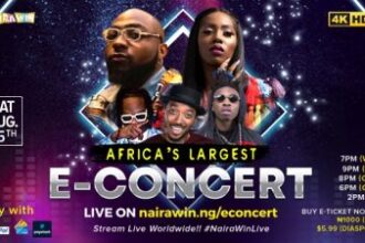 Davido Tiwa Savage Naira Marley Mayorkun To Perform At Africa’s Largest E Concert NairaWin Live scaled 1