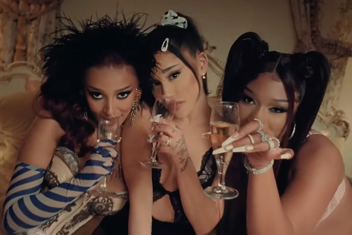 doja cat ariana grande megan stallion video