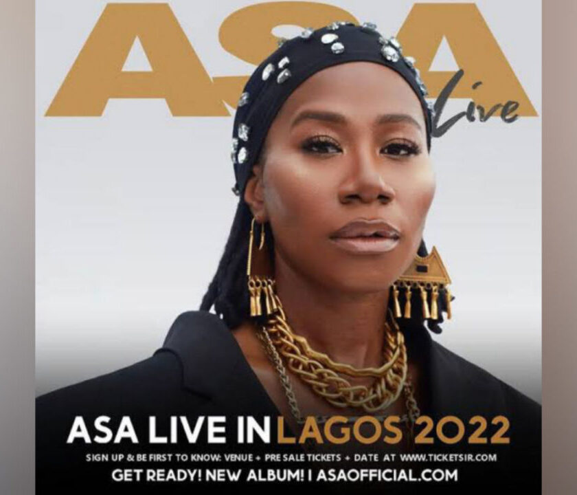 Asa is set to return to Lagos live in a concert in 2022