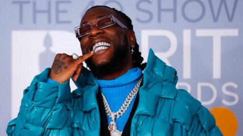Burna Boy pose for Bet nomination