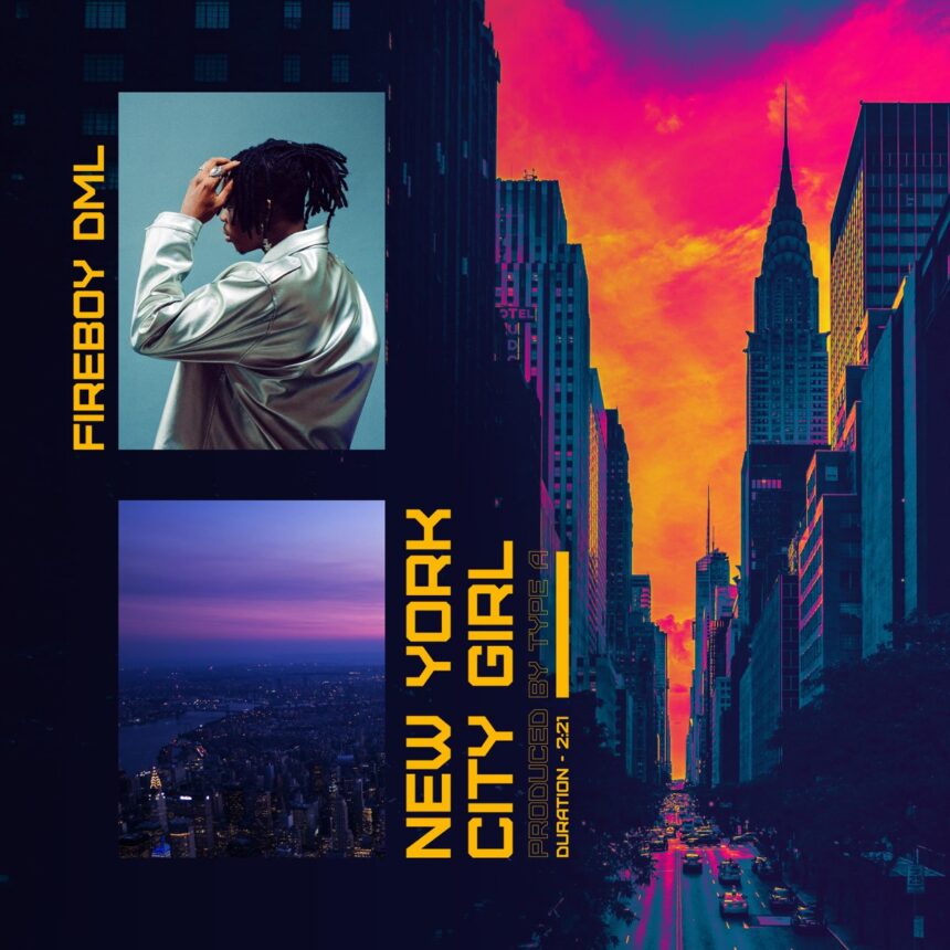 beautiful artwork for the song new york city by fireboy