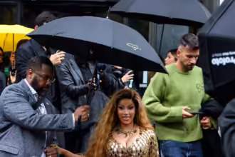 Cardi B Stuns in Gold at Rabanne’s SS25 Show During Paris Fashion Week