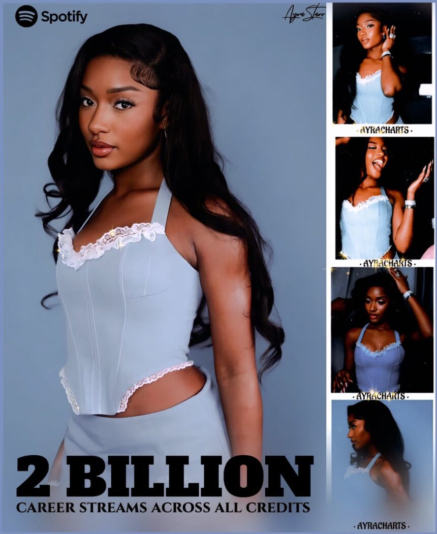 Ayra Starr Surpasses 2 Billion Streams on Spotify