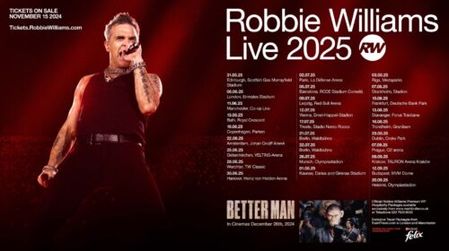 Robbie Williams Announces Major 2025 UK and Europe Tour