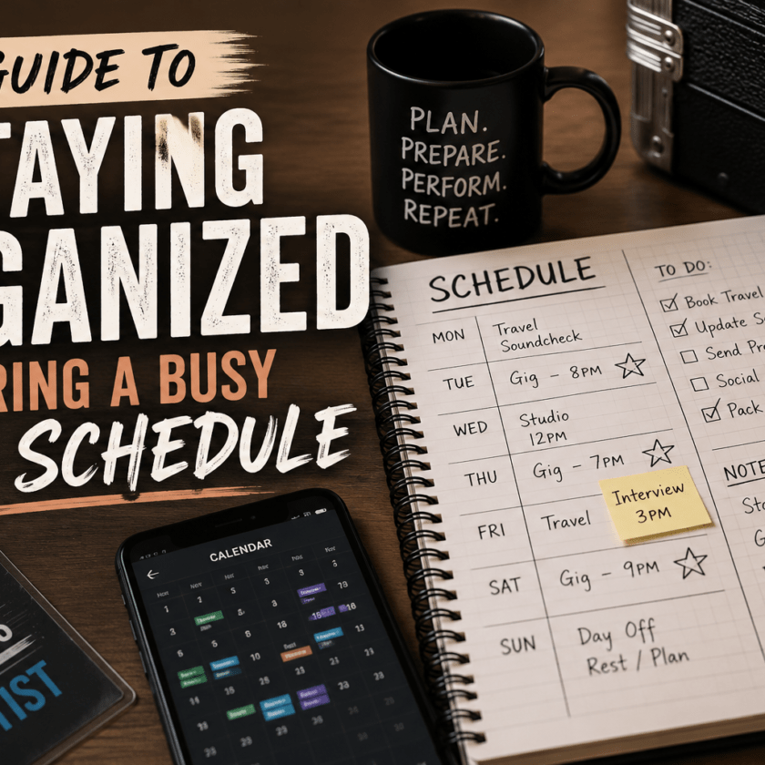 A Guide To Staying Organized During A Busy Gig Schedule A Guide To Staying Organized During A Busy Gig Schedule